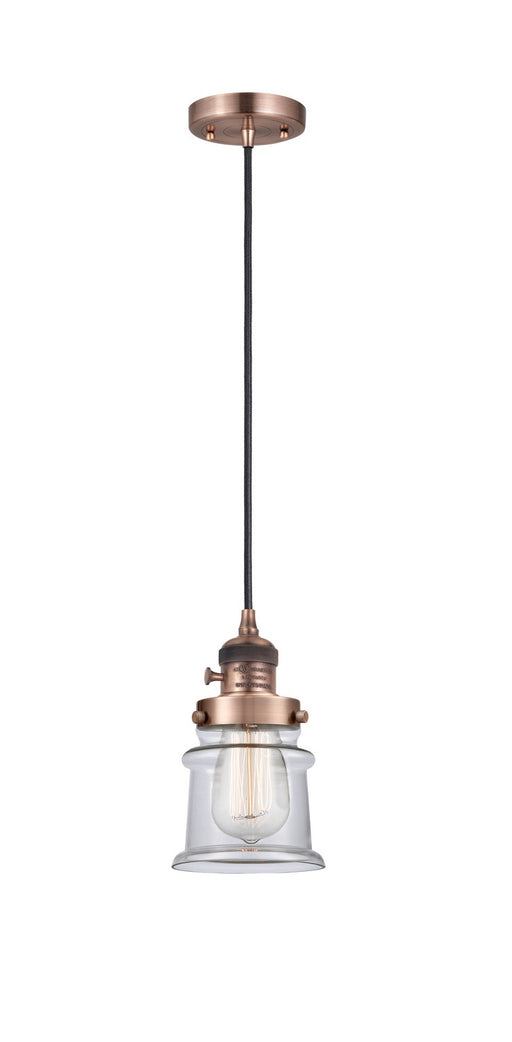 Innovations - 201CSW-AC-G182S-LED - LED Mini Pendant - Franklin Restoration - Antique Copper