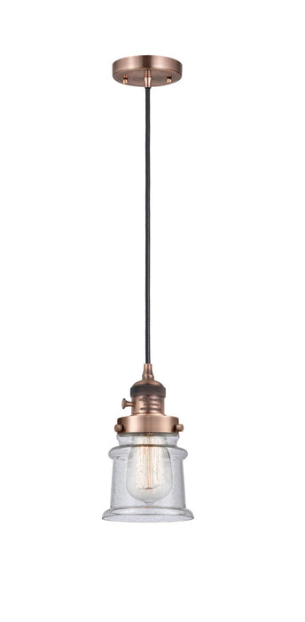 Innovations - 201CSW-AC-G184S - One Light Mini Pendant - Franklin Restoration - Antique Copper