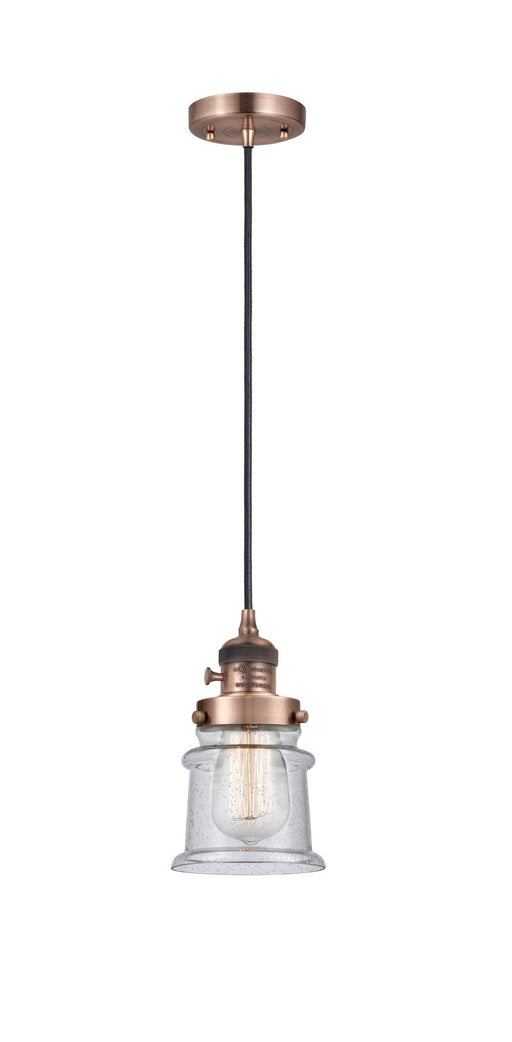 Innovations - 201CSW-AC-G184S-LED - LED Mini Pendant - Franklin Restoration - Antique Copper