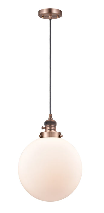 Innovations - 201CSW-AC-G201-10 - One Light Mini Pendant - Franklin Restoration - Antique Copper