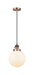 Innovations - 201CSW-AC-G201-8 - One Light Mini Pendant - Franklin Restoration - Antique Copper