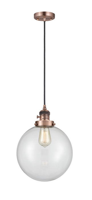 Innovations - 201CSW-AC-G202-10 - One Light Mini Pendant - Franklin Restoration - Antique Copper