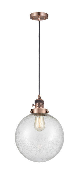 Innovations - 201CSW-AC-G204-10 - One Light Mini Pendant - Franklin Restoration - Antique Copper