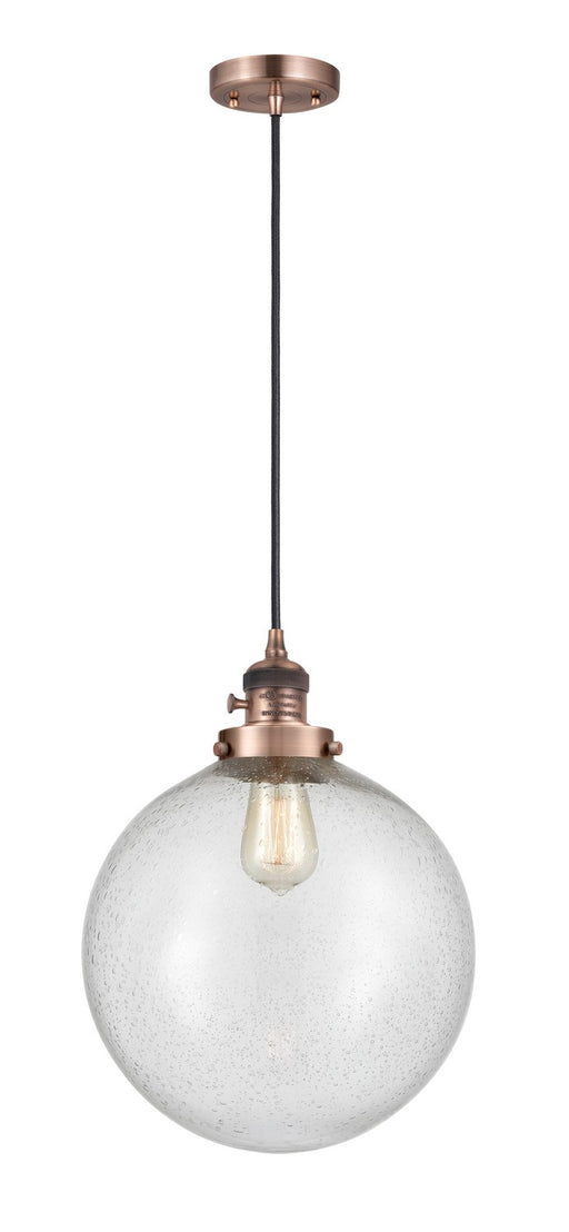Innovations - 201CSW-AC-G204-12 - One Light Mini Pendant - Franklin Restoration - Antique Copper