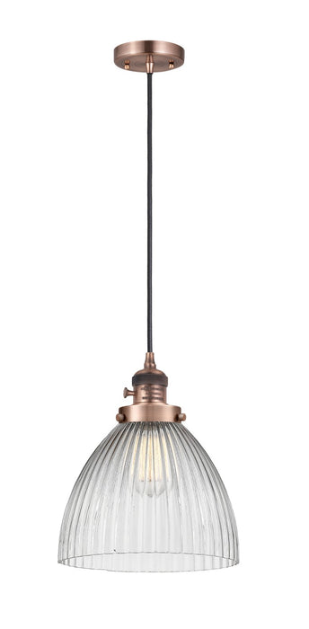 Innovations - 201CSW-AC-G222 - One Light Mini Pendant - Franklin Restoration - Antique Copper