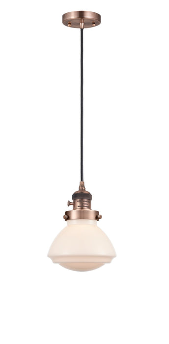 Innovations - 201CSW-AC-G321 - One Light Mini Pendant - Franklin Restoration - Antique Copper