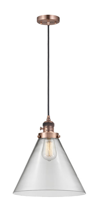 Innovations - 201CSW-AC-G42-L - One Light Mini Pendant - Franklin Restoration - Antique Copper