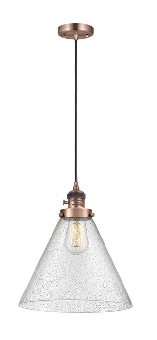 Innovations - 201CSW-AC-G44-L - One Light Mini Pendant - Franklin Restoration - Antique Copper