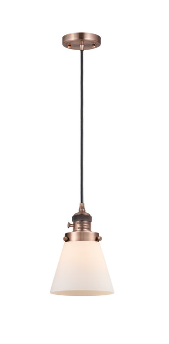 Innovations - 201CSW-AC-G61 - One Light Mini Pendant - Franklin Restoration - Antique Copper