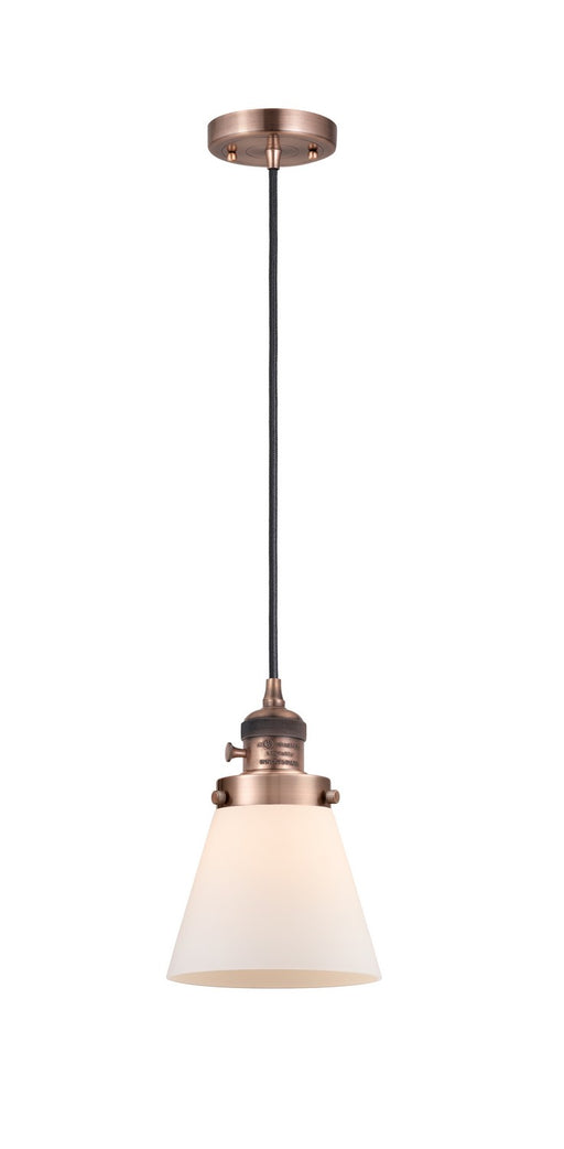 Innovations - 201CSW-AC-G61 - One Light Mini Pendant - Franklin Restoration - Antique Copper