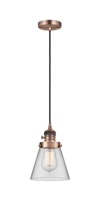 Innovations - 201CSW-AC-G62-LED - LED Mini Pendant - Franklin Restoration - Antique Copper