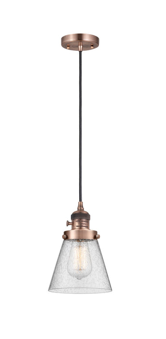 Innovations - 201CSW-AC-G64-LED - LED Mini Pendant - Franklin Restoration - Antique Copper