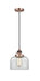 Innovations - 201CSW-AC-G72 - One Light Mini Pendant - Franklin Restoration - Antique Copper