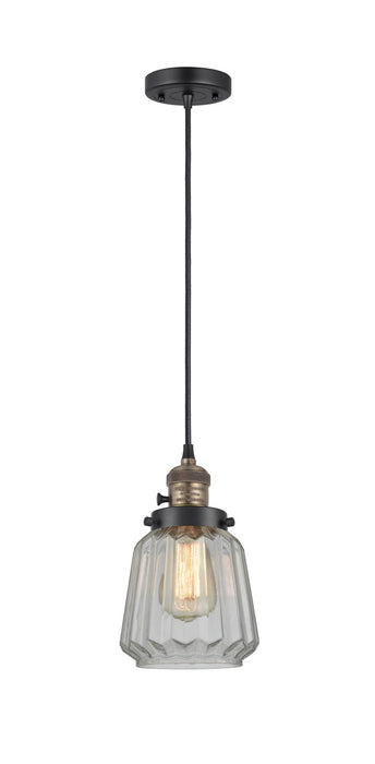 Innovations - 201CSW-BAB-G142 - One Light Mini Pendant - Franklin Restoration - Black Antique Brass