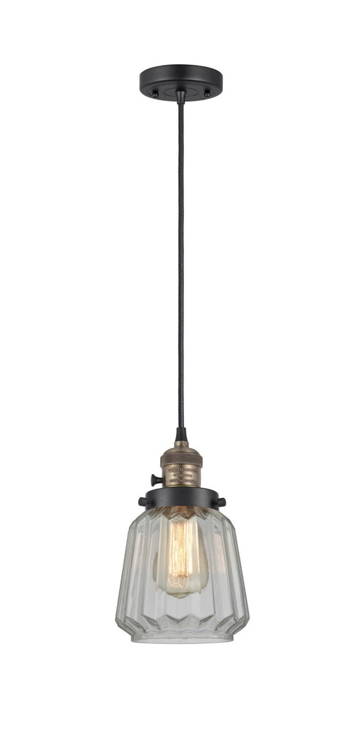 Innovations - 201CSW-BAB-G142-LED - LED Mini Pendant - Franklin Restoration - Black Antique Brass