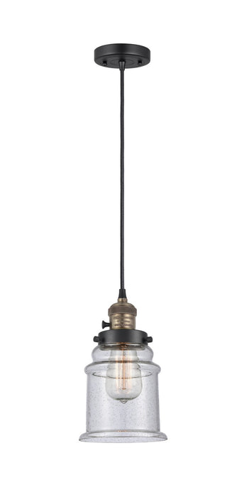 Innovations - 201CSW-BAB-G184 - One Light Mini Pendant - Franklin Restoration - Black Antique Brass