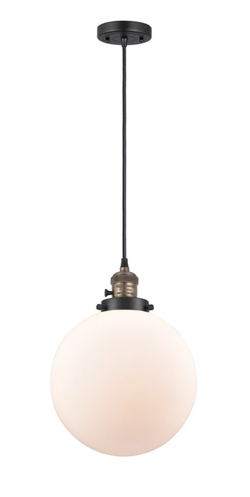 Innovations - 201CSW-BAB-G201-10 - One Light Mini Pendant - Franklin Restoration - Black Antique Brass