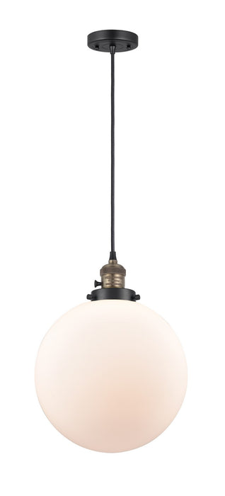 Innovations - 201CSW-BAB-G201-12 - One Light Mini Pendant - Franklin Restoration - Black Antique Brass