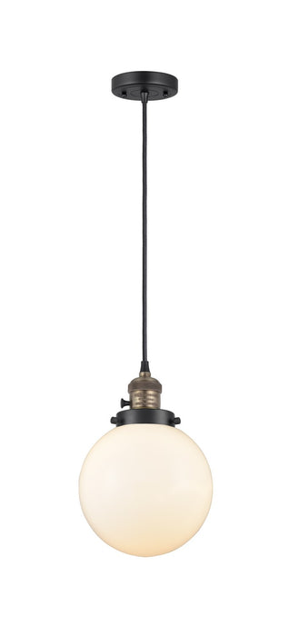 Innovations - 201CSW-BAB-G201-8 - One Light Mini Pendant - Franklin Restoration - Black Antique Brass