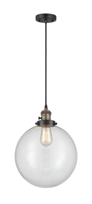 Innovations - 201CSW-BAB-G202-12 - One Light Mini Pendant - Franklin Restoration - Black Antique Brass