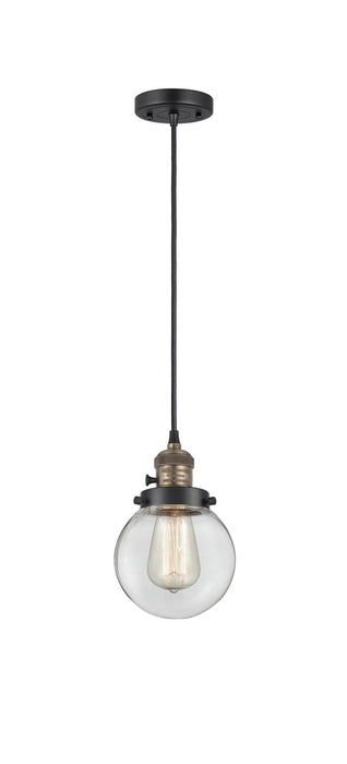 Innovations - 201CSW-BAB-G202-6 - One Light Mini Pendant - Franklin Restoration - Black Antique Brass