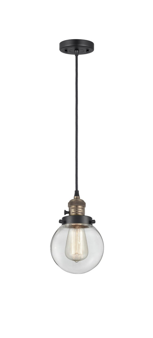 Innovations - 201CSW-BAB-G202-6 - One Light Mini Pendant - Franklin Restoration - Black Antique Brass