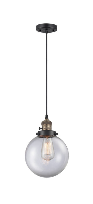 Innovations - 201CSW-BAB-G202-8 - One Light Mini Pendant - Franklin Restoration - Black Antique Brass