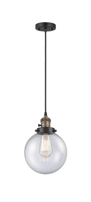 Innovations - 201CSW-BAB-G204-8 - One Light Mini Pendant - Franklin Restoration - Black Antique Brass