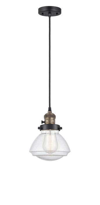 Innovations - 201CSW-BAB-G324 - One Light Mini Pendant - Franklin Restoration - Black Antique Brass