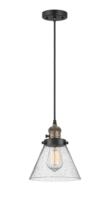 Innovations - 201CSW-BAB-G44 - One Light Mini Pendant - Franklin Restoration - Black Antique Brass