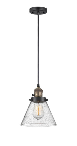 Franklin Restoration LED Mini Pendant Black Antique Brass