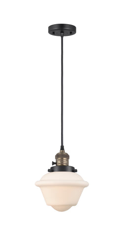 Franklin Restoration One Light Mini Pendant Black Antique Brass