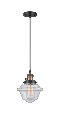 Franklin Restoration One Light Mini Pendant Black Antique Brass