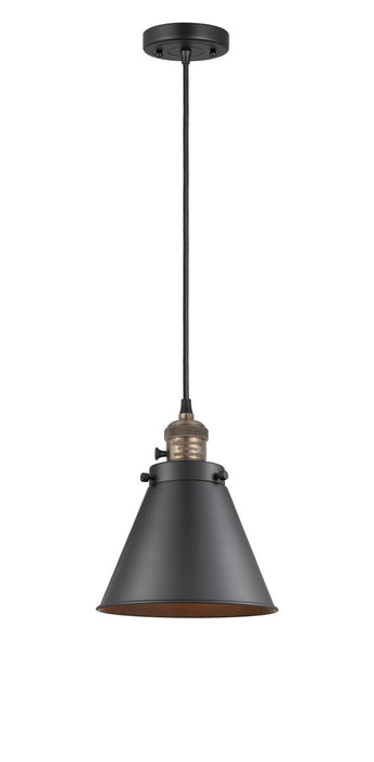 Innovations - 201CSW-BAB-M13-BK - One Light Mini Pendant - Franklin Restoration - Black Antique Brass