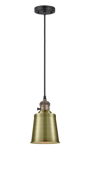 Innovations - 201CSW-BAB-M9-AB - One Light Mini Pendant - Franklin Restoration - Black Antique Brass