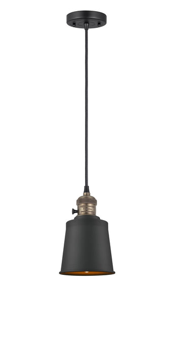 Innovations - 201CSW-BAB-M9-BK - One Light Mini Pendant - Franklin Restoration - Black Antique Brass