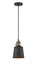 Innovations - 201CSW-BAB-M9-BK - One Light Mini Pendant - Franklin Restoration - Black Antique Brass