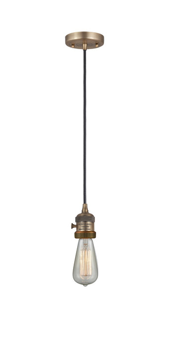 Innovations - 201CSW-BB - One Light Mini Pendant - Franklin Restoration - Brushed Brass