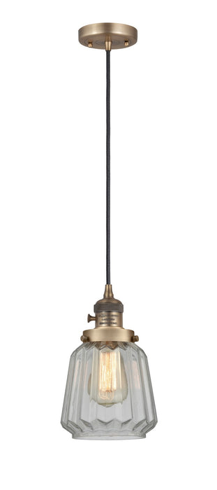 Innovations - 201CSW-BB-G142 - One Light Mini Pendant - Franklin Restoration - Brushed Brass