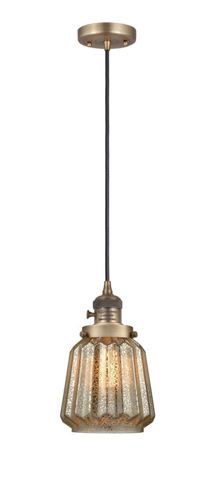 Innovations - 201CSW-BB-G146 - One Light Mini Pendant - Franklin Restoration - Brushed Brass