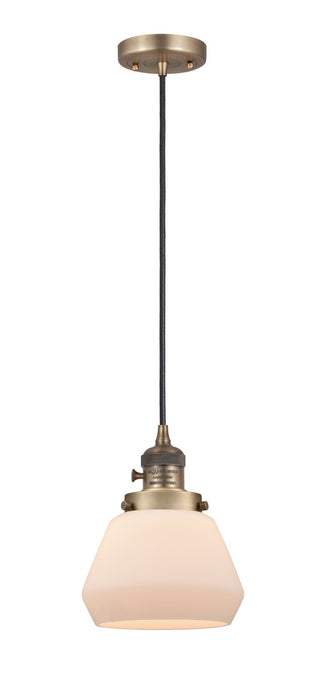 Innovations - 201CSW-BB-G171 - One Light Mini Pendant - Franklin Restoration - Brushed Brass