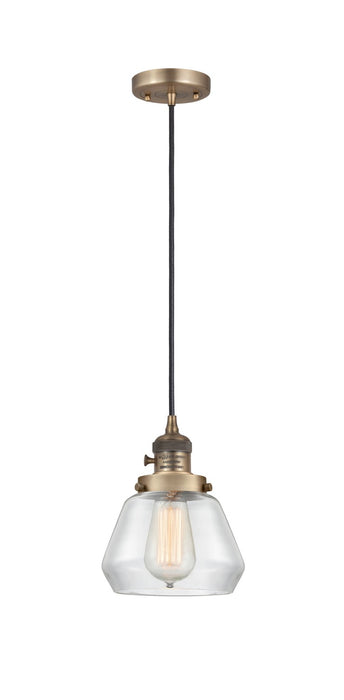 Innovations - 201CSW-BB-G172 - One Light Mini Pendant - Franklin Restoration - Brushed Brass