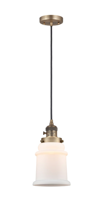 Innovations - 201CSW-BB-G181 - One Light Mini Pendant - Franklin Restoration - Brushed Brass