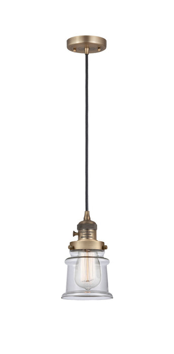 Innovations - 201CSW-BB-G182S - One Light Mini Pendant - Franklin Restoration - Brushed Brass