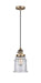 Innovations - 201CSW-BB-G184 - One Light Mini Pendant - Franklin Restoration - Brushed Brass