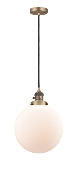 Innovations - 201CSW-BB-G201-10 - One Light Mini Pendant - Franklin Restoration - Brushed Brass