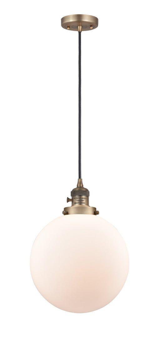 Innovations - 201CSW-BB-G201-10-LED - LED Mini Pendant - Franklin Restoration - Brushed Brass