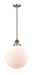 Innovations - 201CSW-BB-G201-12 - One Light Mini Pendant - Franklin Restoration - Brushed Brass