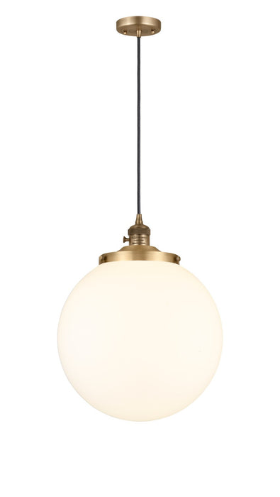 Innovations - 201CSW-BB-G201-14 - One Light Mini Pendant - Franklin Restoration - Brushed Brass