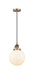 Innovations - 201CSW-BB-G201-8 - One Light Mini Pendant - Franklin Restoration - Brushed Brass